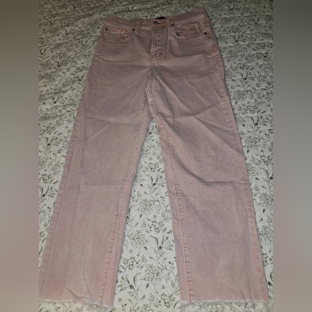 Lucky Brand 90s Loose Button Fly Crop Jeans